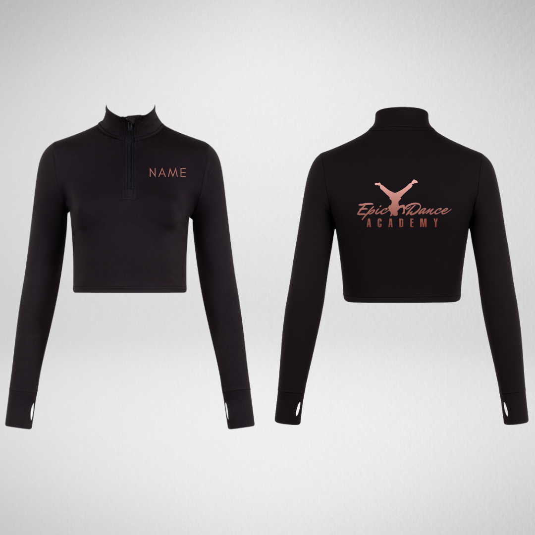 Epic Dance Academy Long Sleeved Zip Crop Top