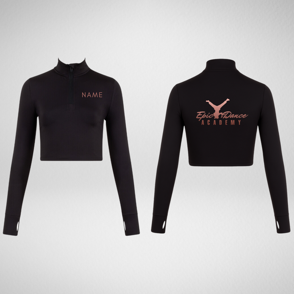 Epic Dance Academy Long Sleeved Zip Crop Top