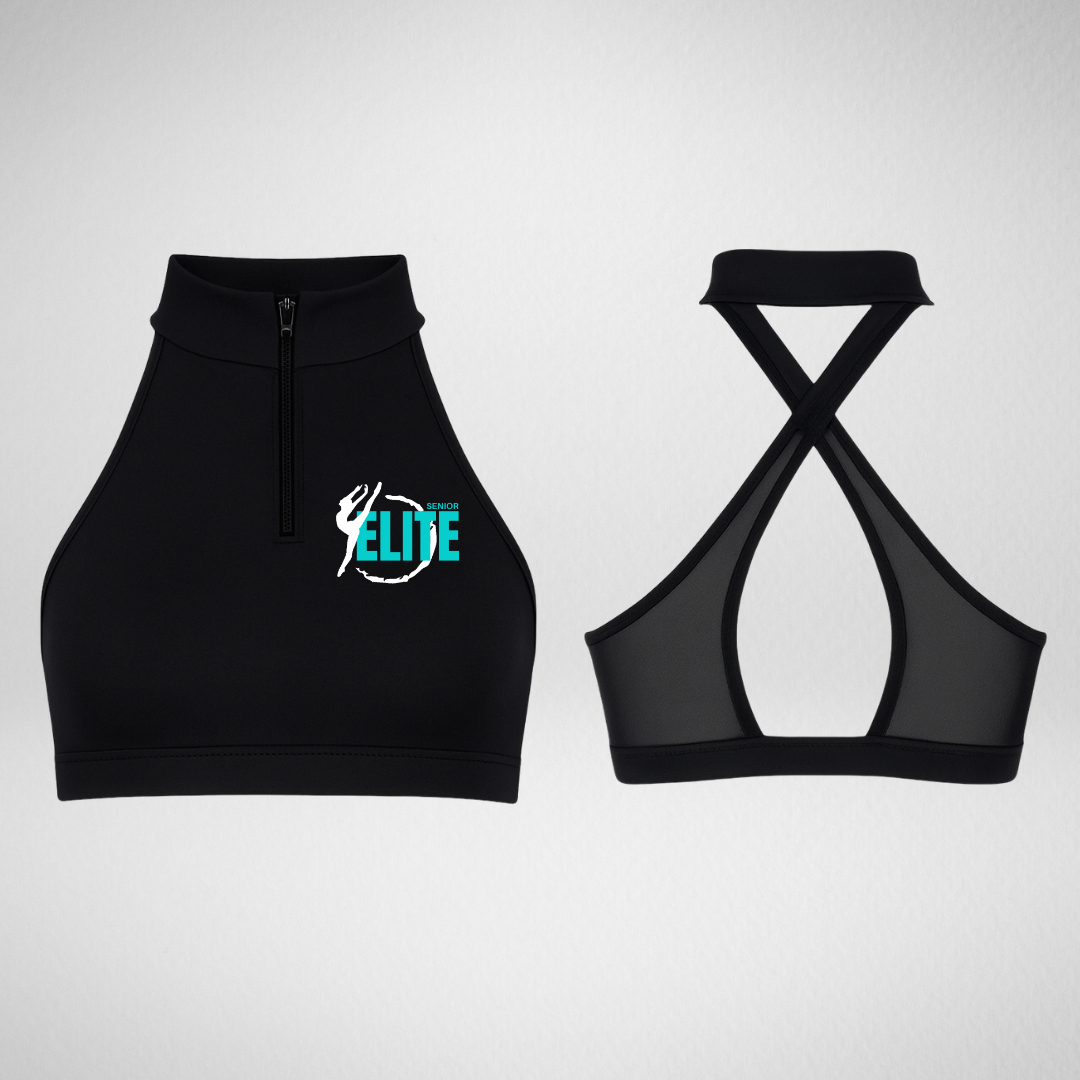 Elizabeth Boardman Dance Company Elite Zip Front Bra Top