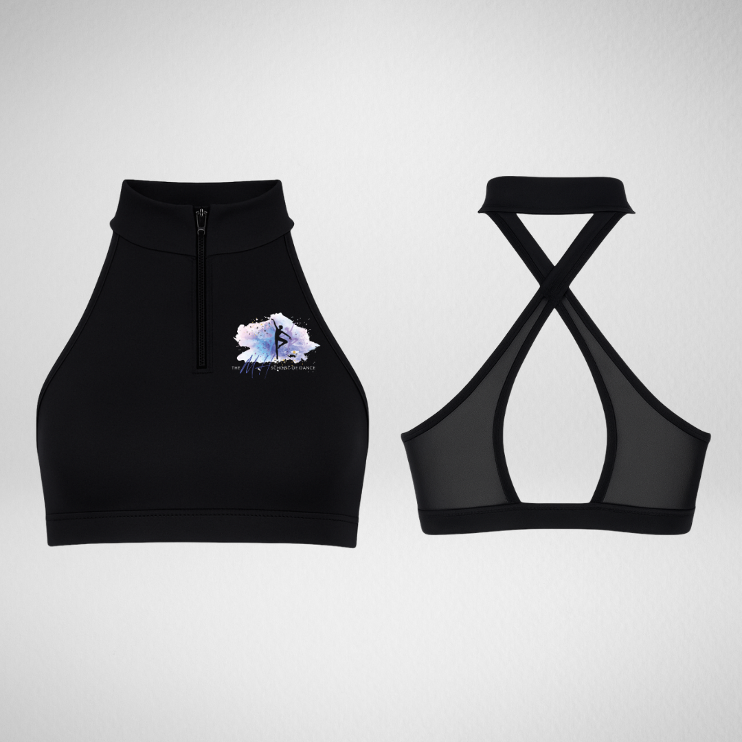 The Murray Hunter School of Dance Zip Front Bra Top