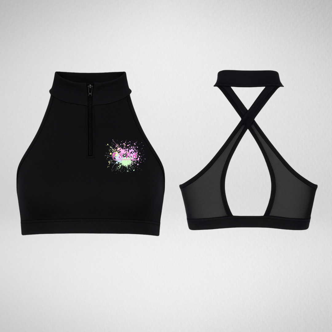 First Steps Performing Arts Zip Front Bra Top