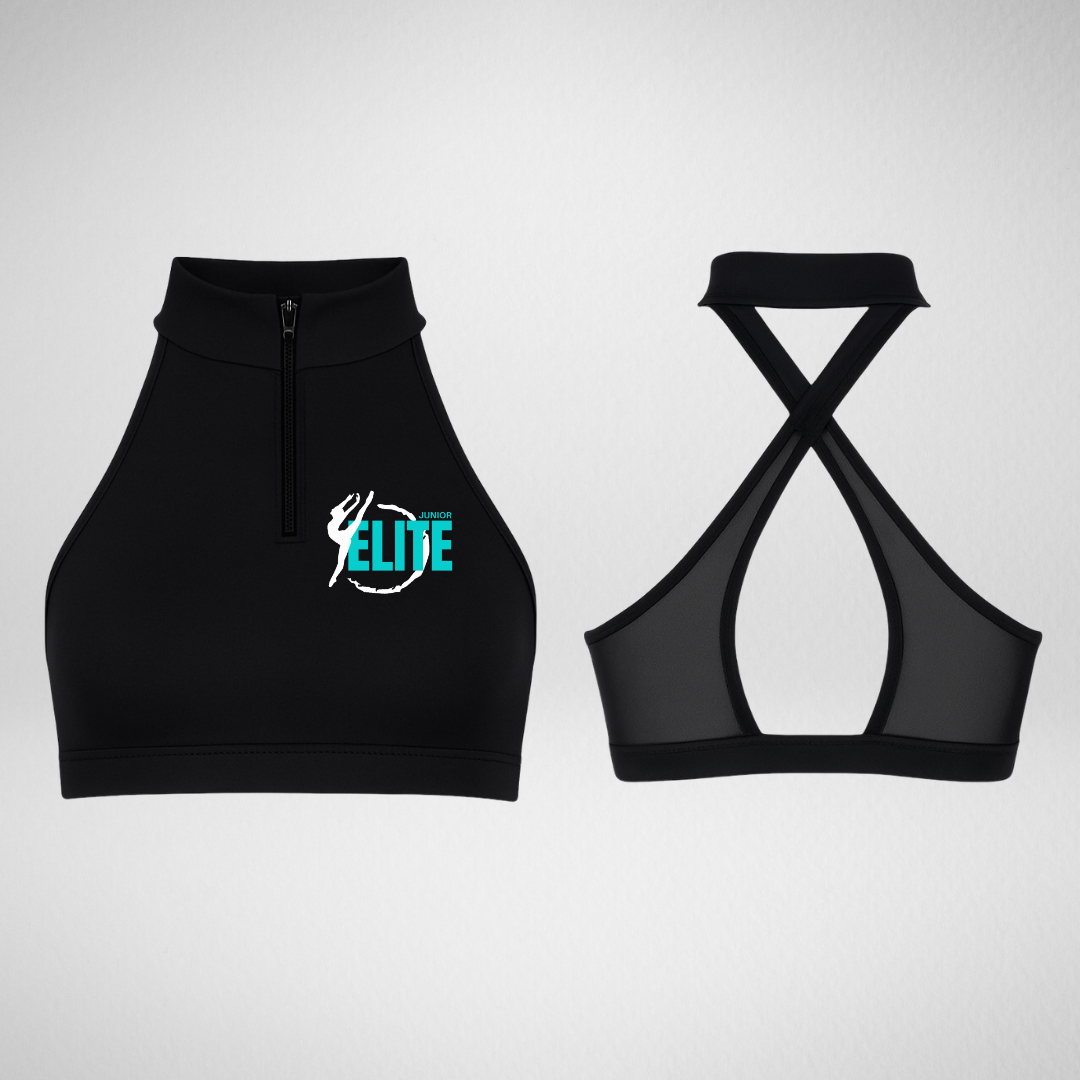 Elizabeth Boardman Dance Company Elite Zip Front Bra Top