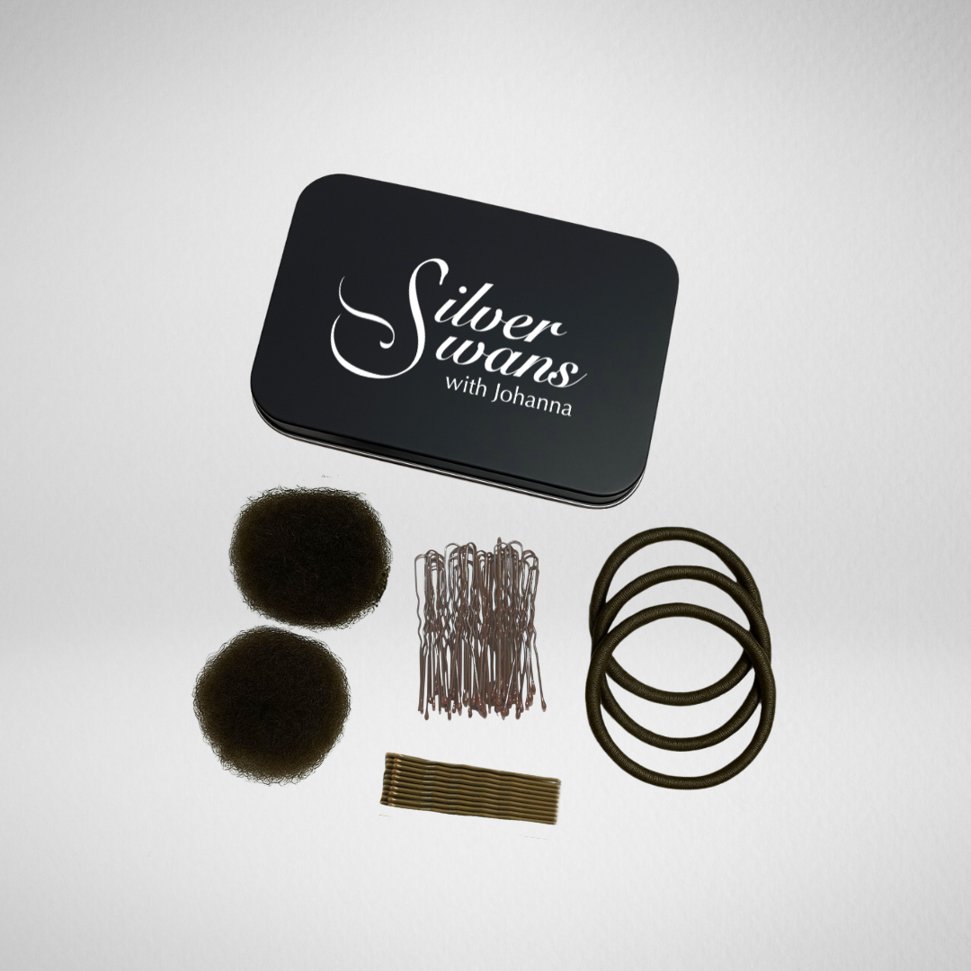 Silver Swans Hair Accessory Tin