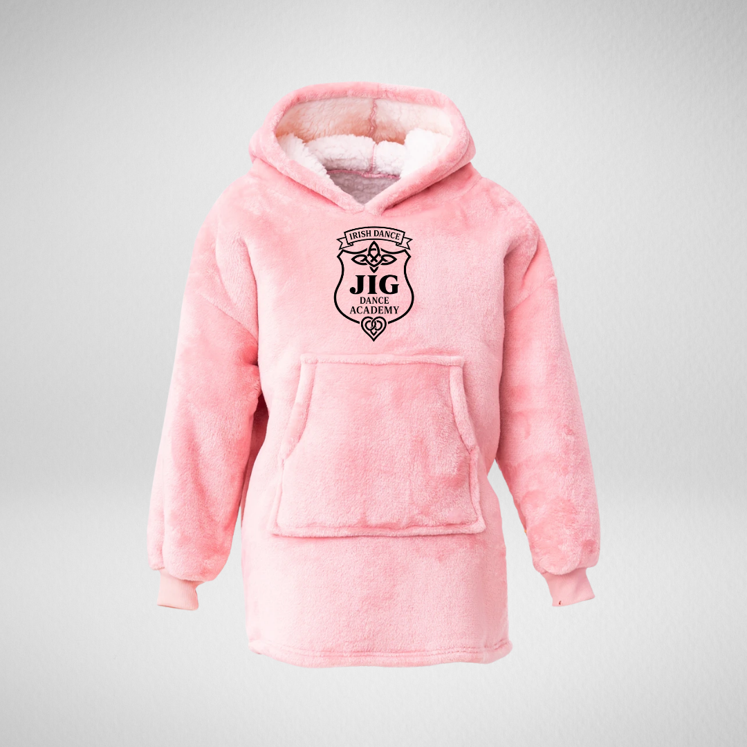 JIG Dance Academy Pink Hooded Blanket