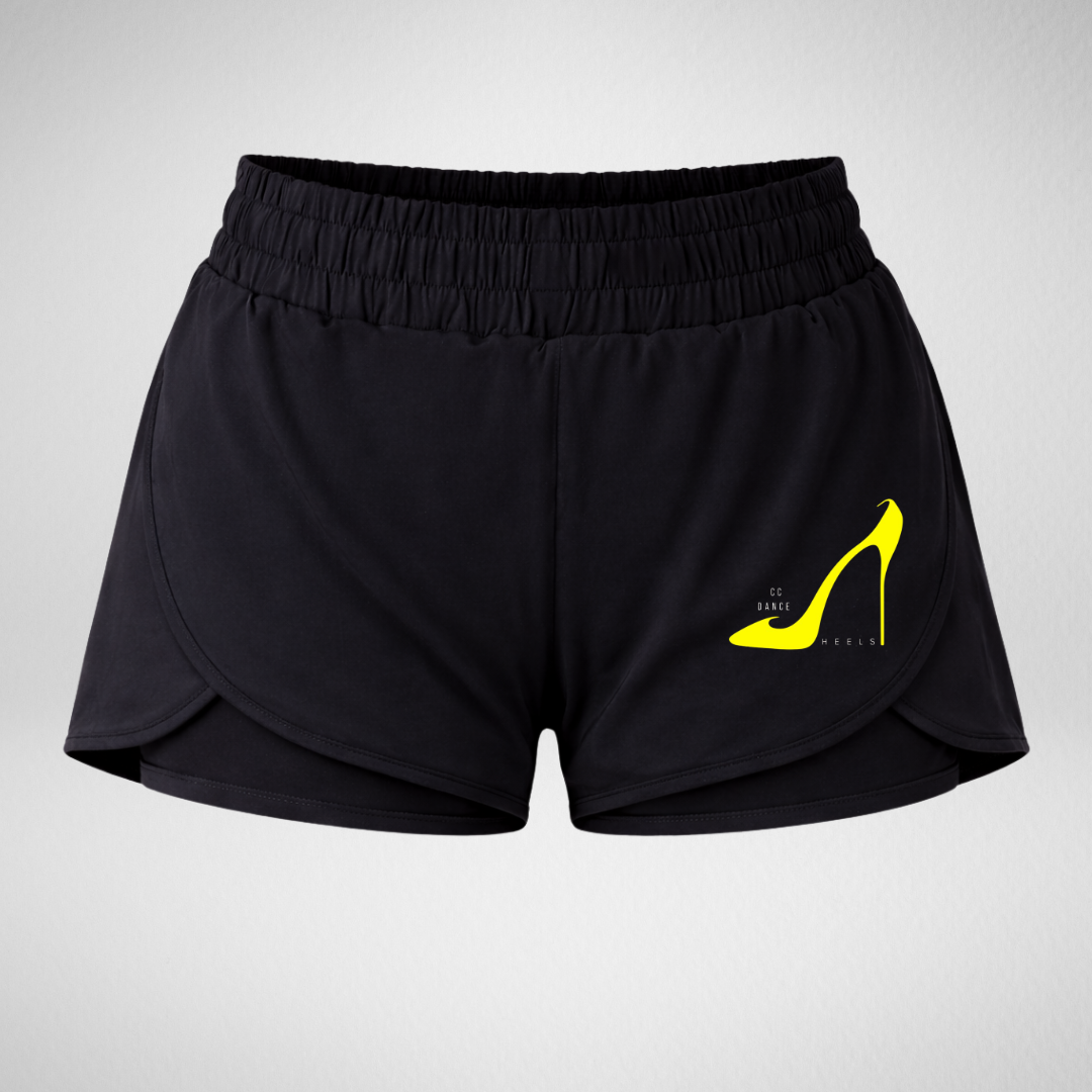 Charlie C Dance Classes Heels Layered Dance Shorts