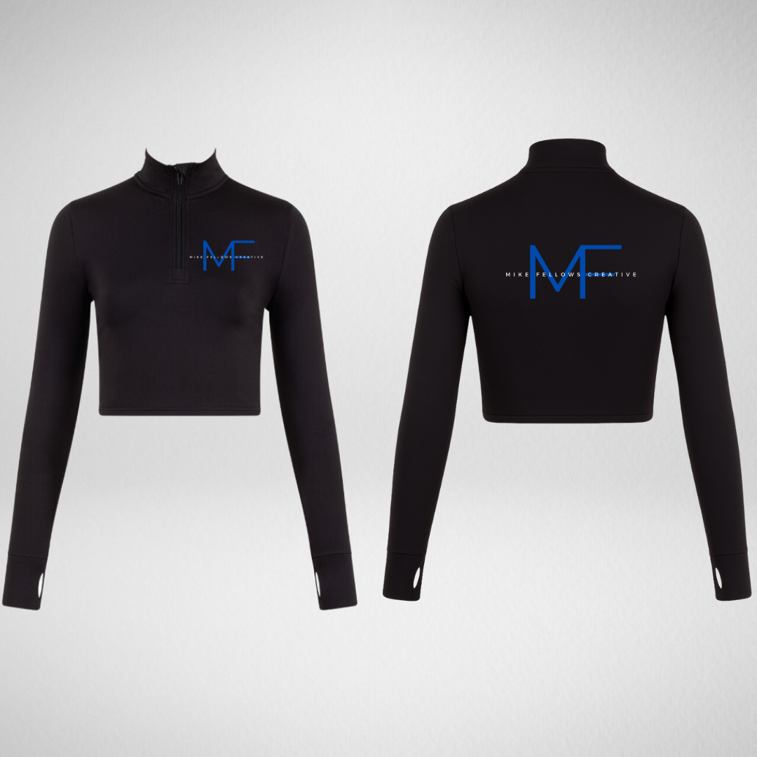 MF Creative Long Sleeved Zip Crop Top