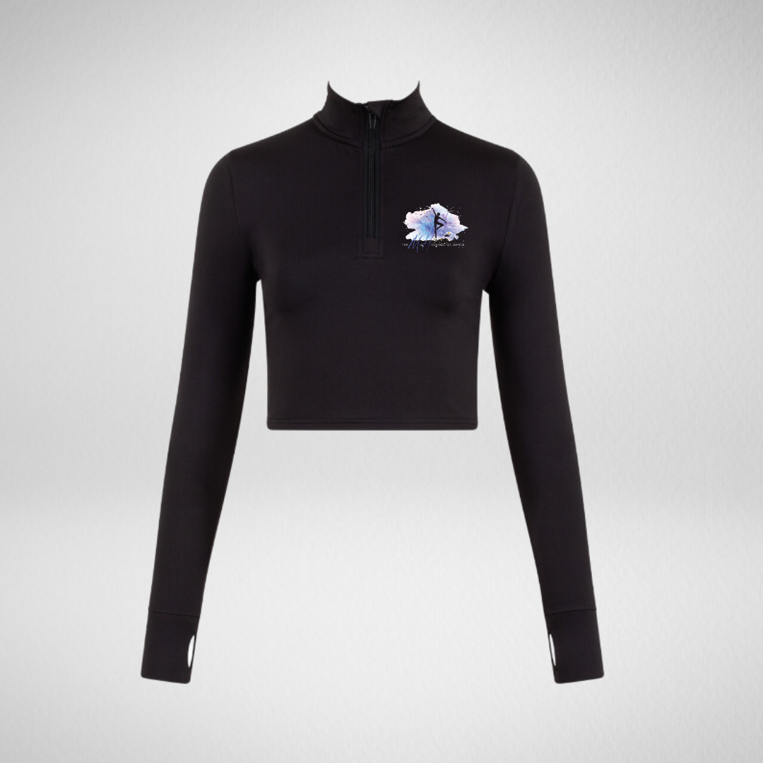 The Murray Hunter School of Dance Long Sleeved Zip Crop Top