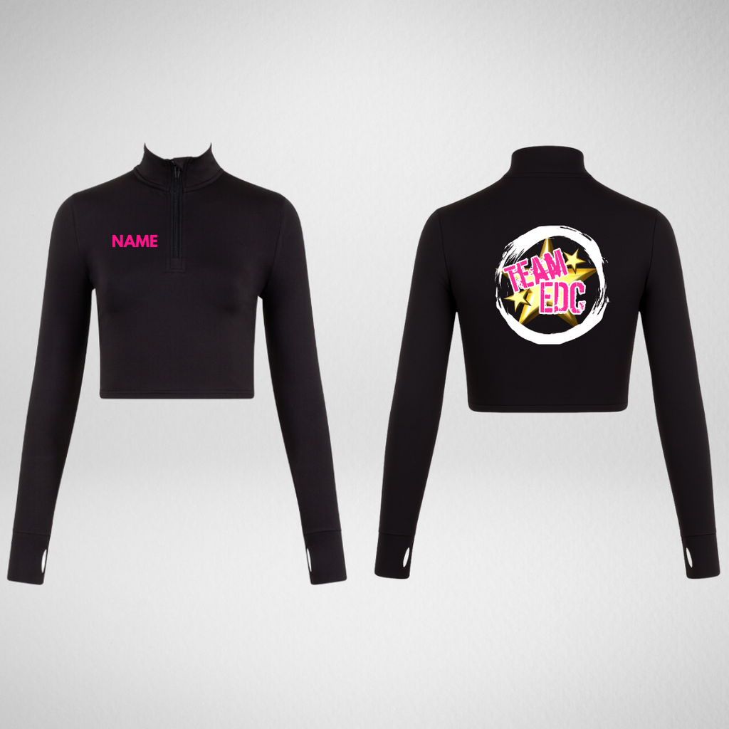 Eclipse Dance Company Long Sleeved Zip Crop Top