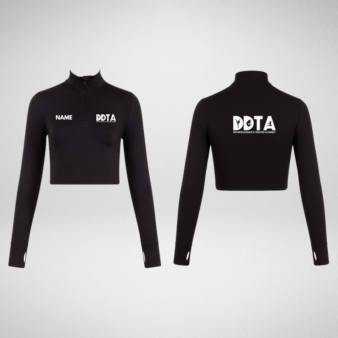 Dronfield Dance & Theatre Academy Long Sleeved Zip Crop Top