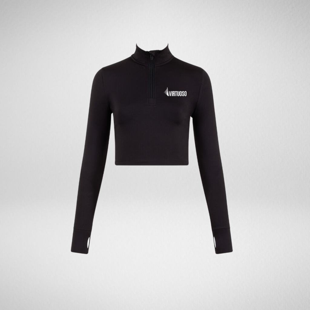 Virtuoso Dance Long Sleeved Zip Crop Top