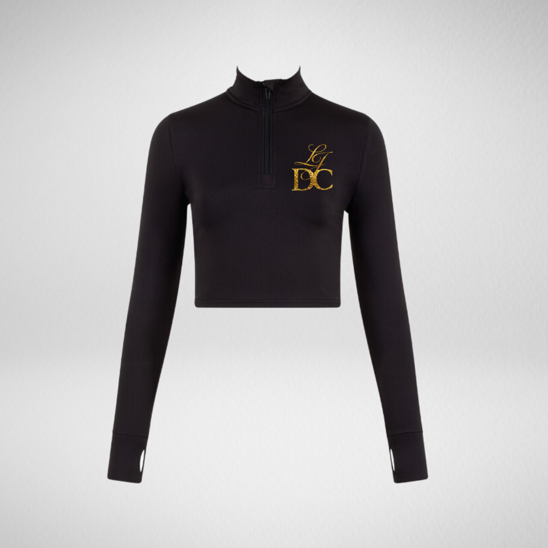 Loren James Dance Company Long Sleeved Zip Crop Top