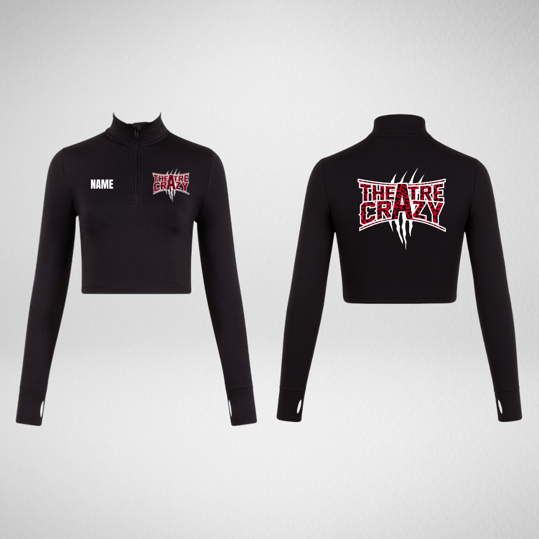 Theatre Crazy Long Sleeved Zip Crop Top