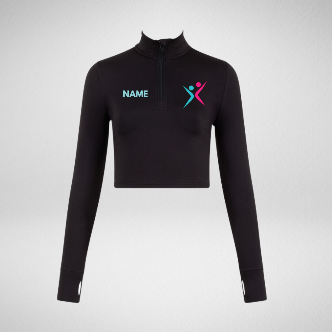 Stepz School Of Dance & Acrobatics Long Sleeved Zip Crop Top