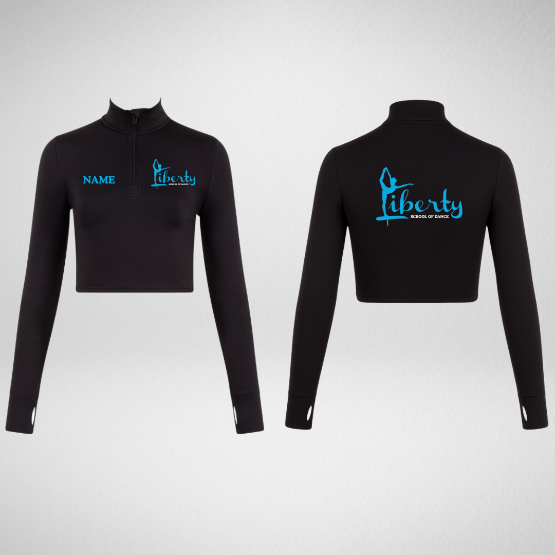 Liberty School Of Dance Long Sleeved Zip Crop Top