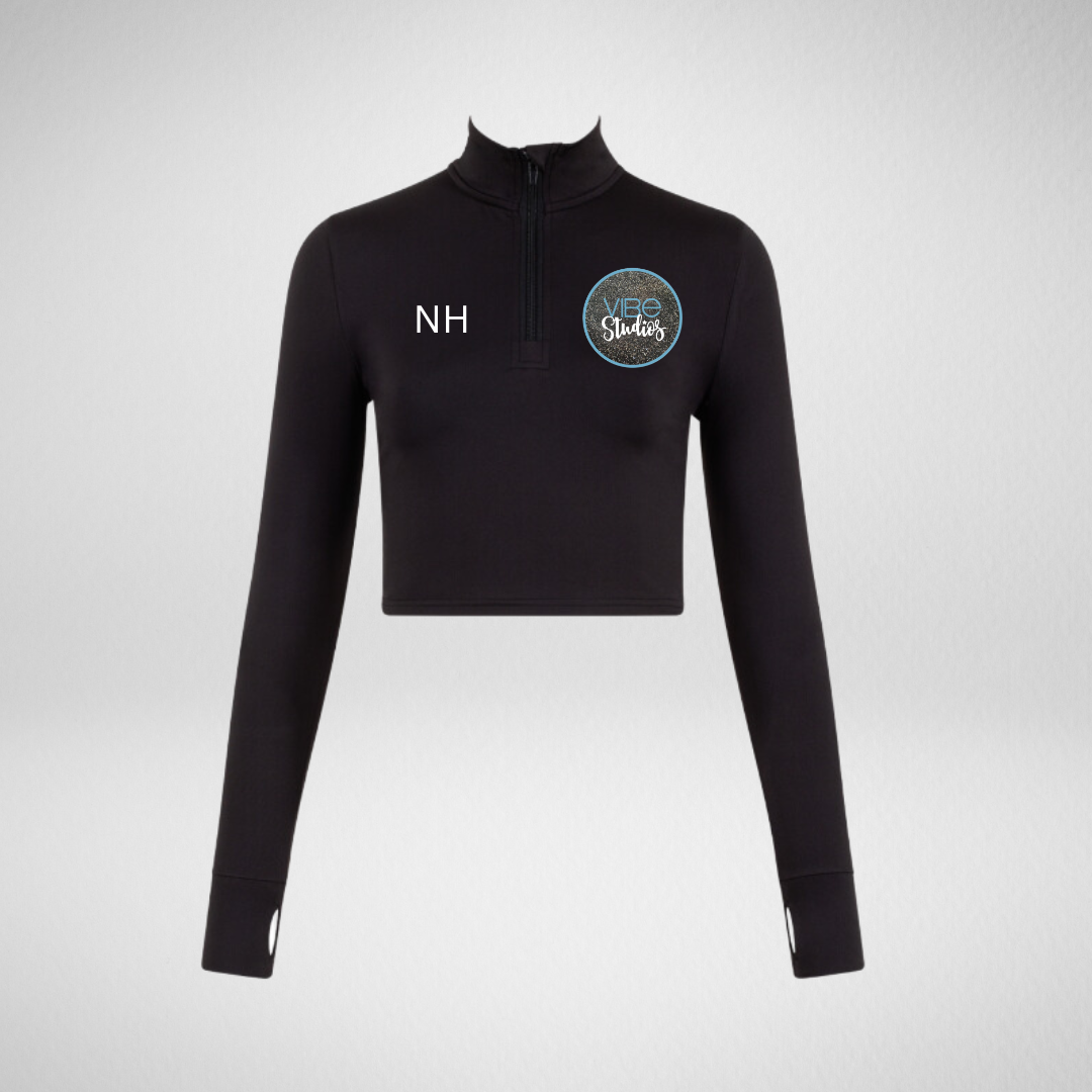 Vibe Studios Long Sleeved Zip Crop Top