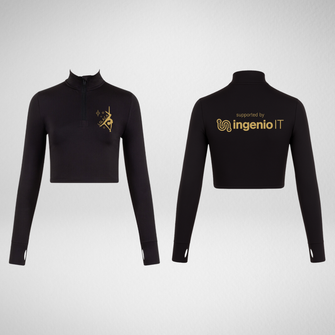 Let's Get Loud Long Sleeved Zip Crop Top