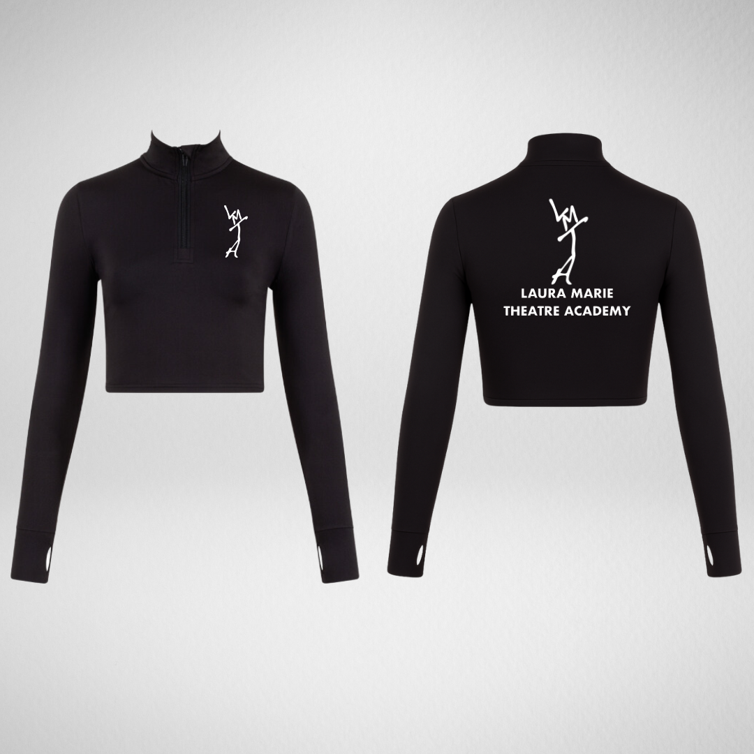 Laura Marie Theatre Academy Long Sleeved Zip Crop Top