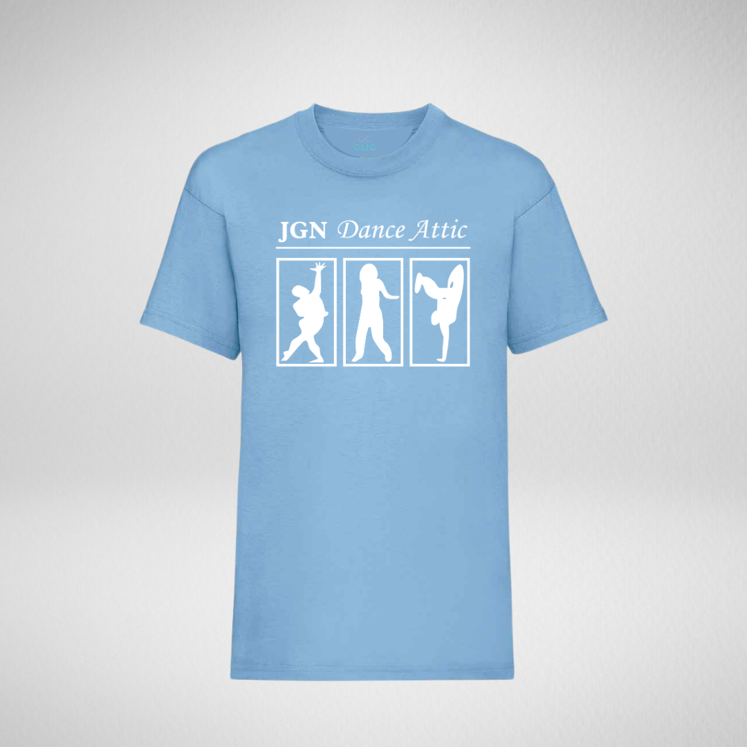 JGN Dance Attic Baby Blue Cotton T-Shirt