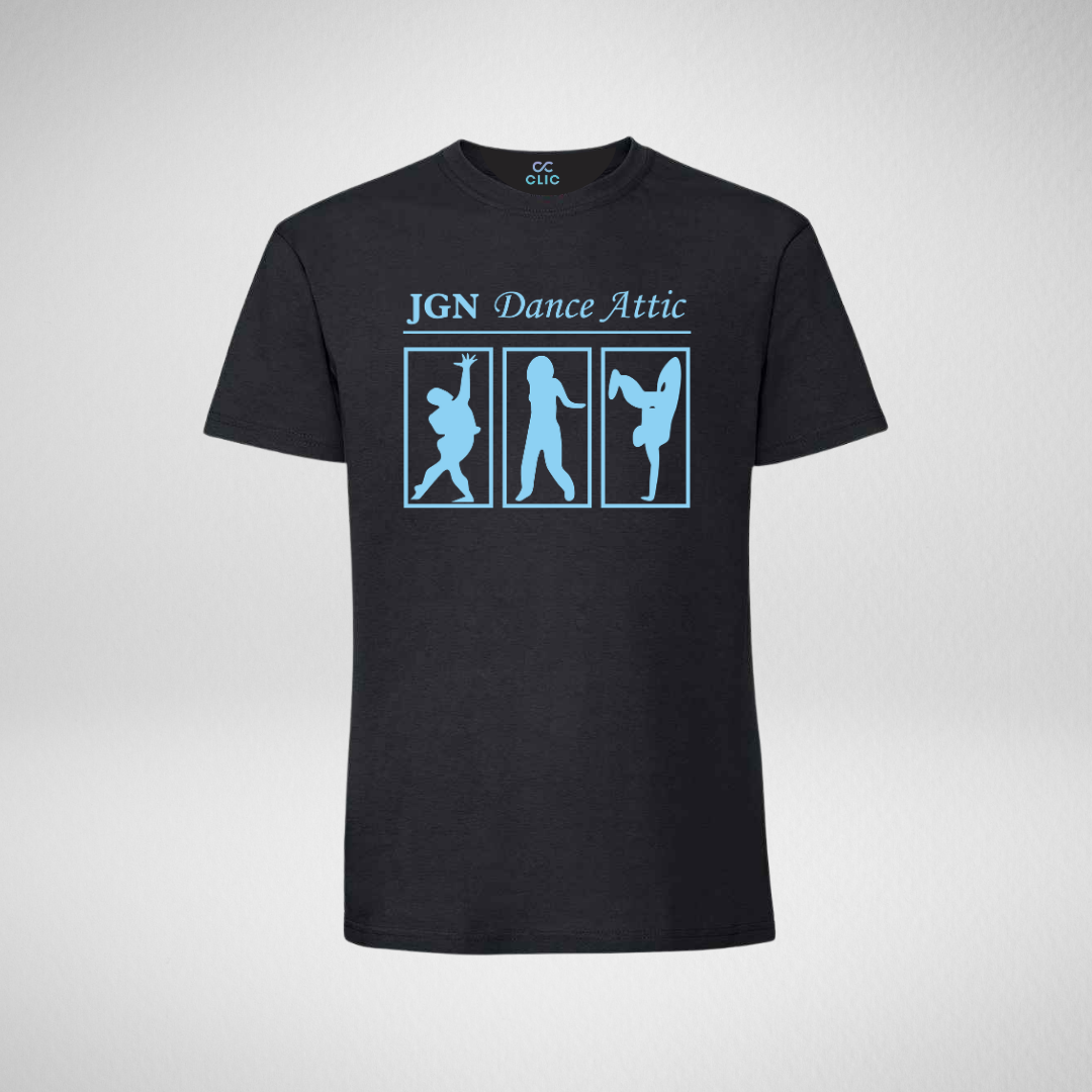 JGN Dance Attic Black.Blue Cotton T-Shirt