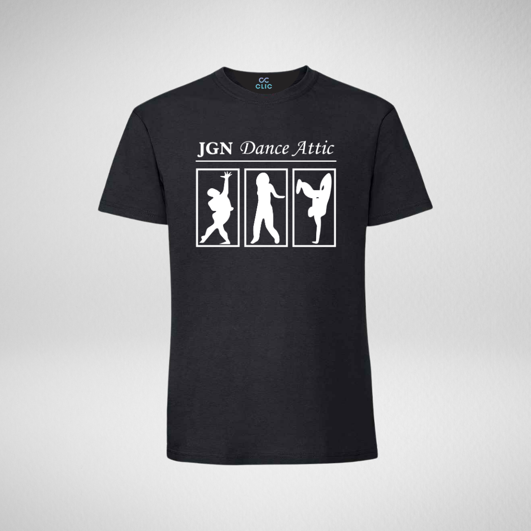 JGN Dance Attic Black.White Cotton T-Shirt