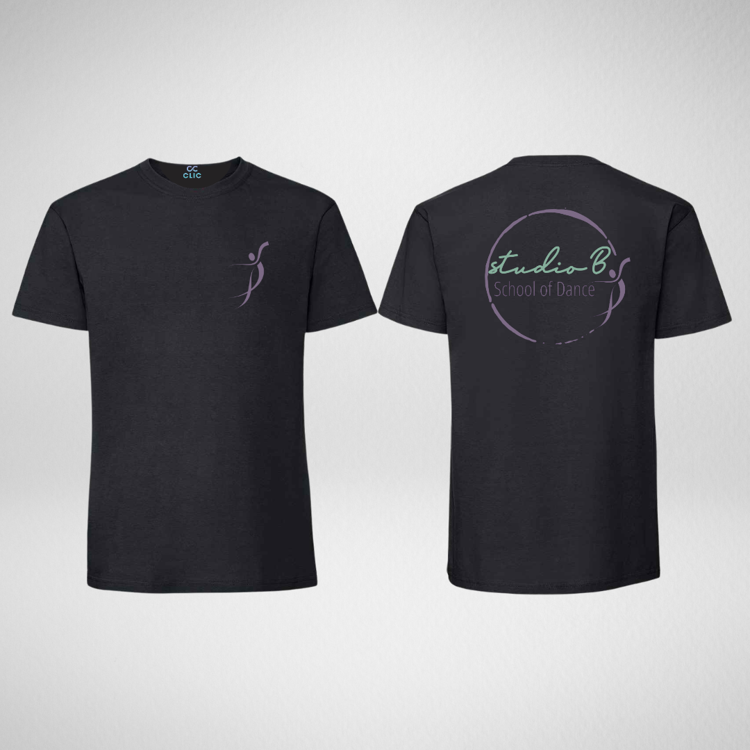 Studio B School of Dance Black Cotton T-Shirt