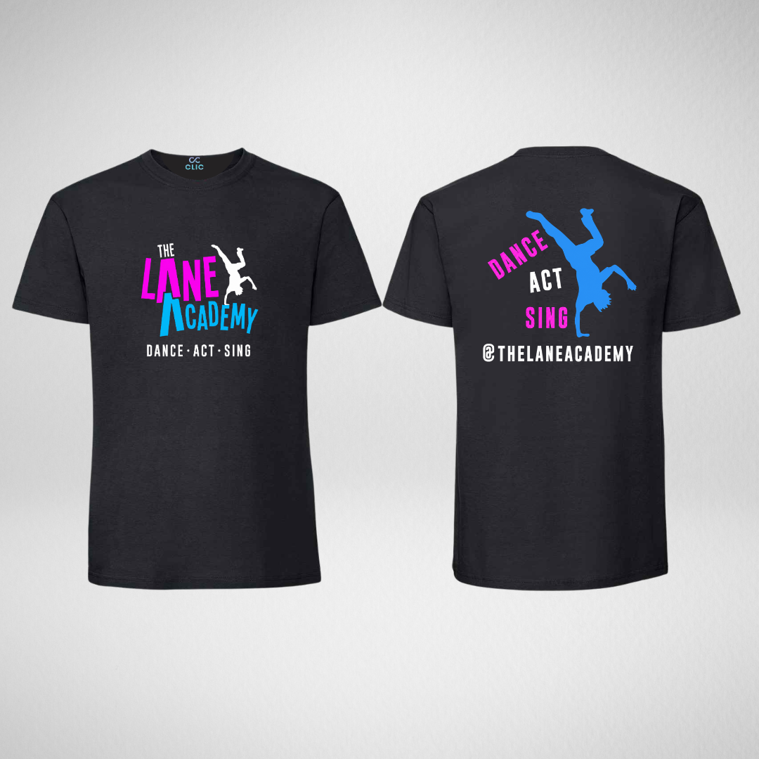 The Lane Academy Black Cotton T-shirt