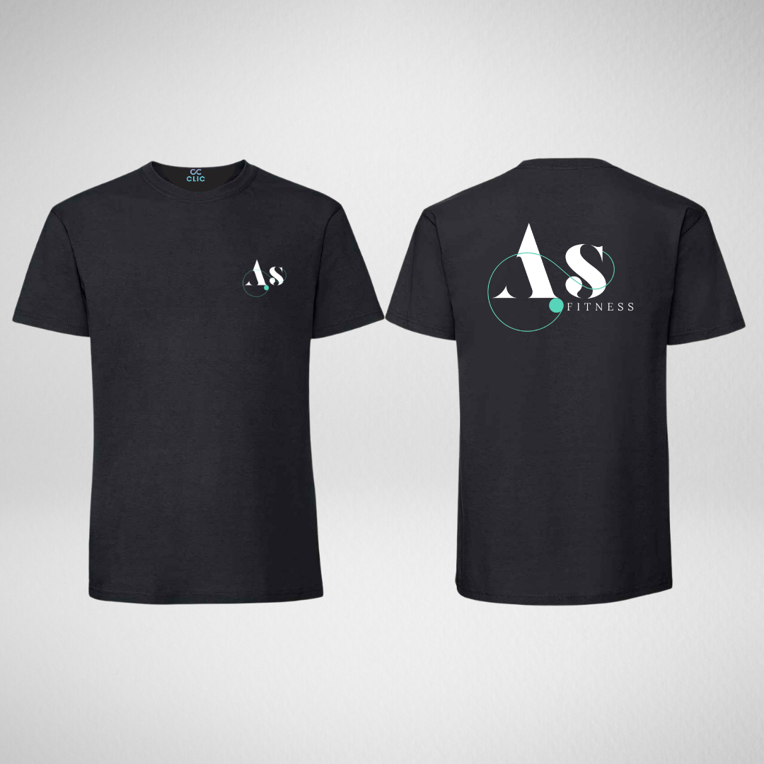 AS Fitness Black Cotton T-shirt