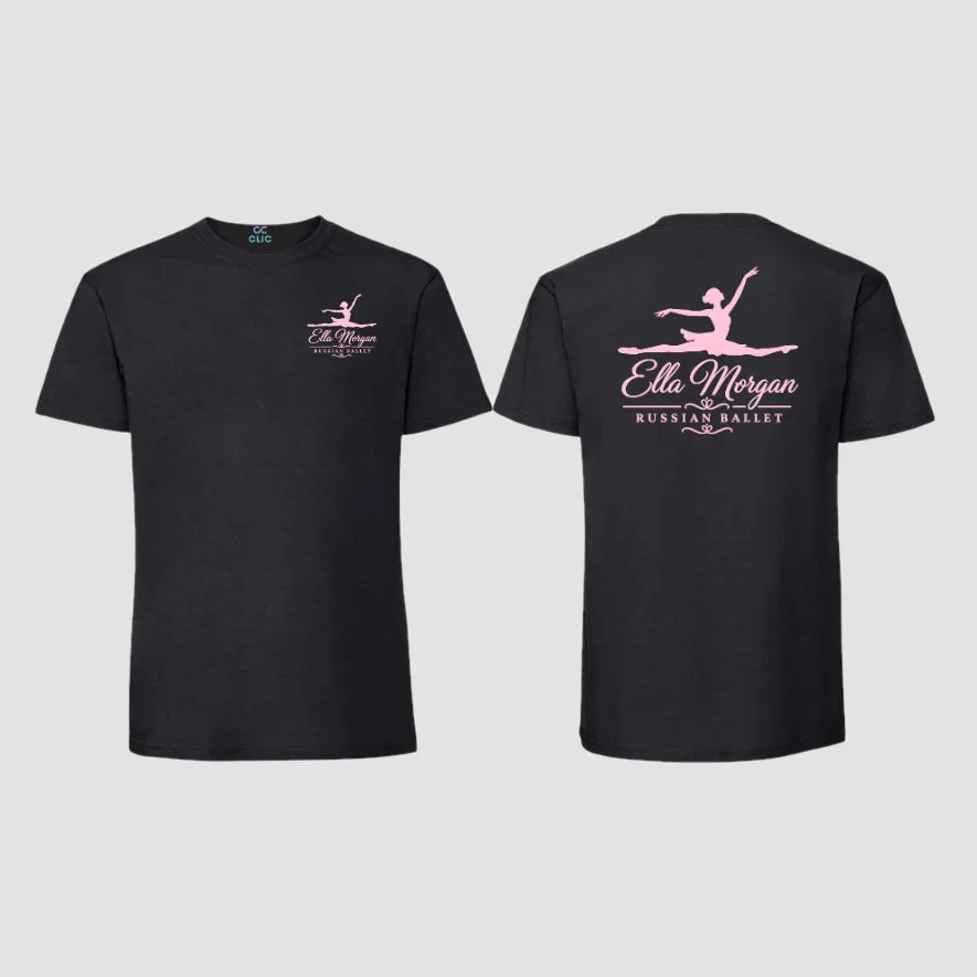 Ella Morgan School of Russian Ballet Black Cotton T-shirt