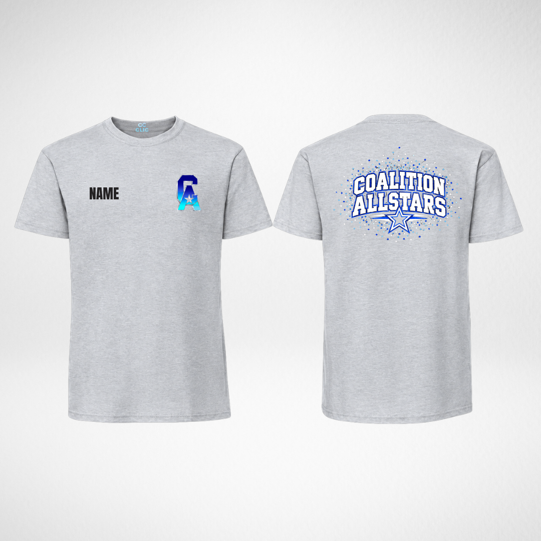 Coalition Allstars Grey Cotton T-shirt