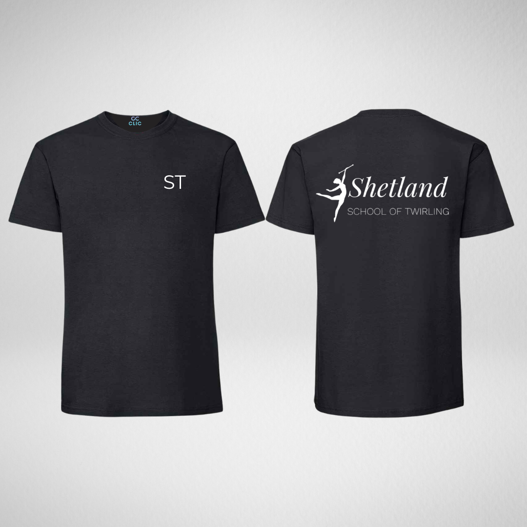 Shetland School of Twirling Black T-shirt