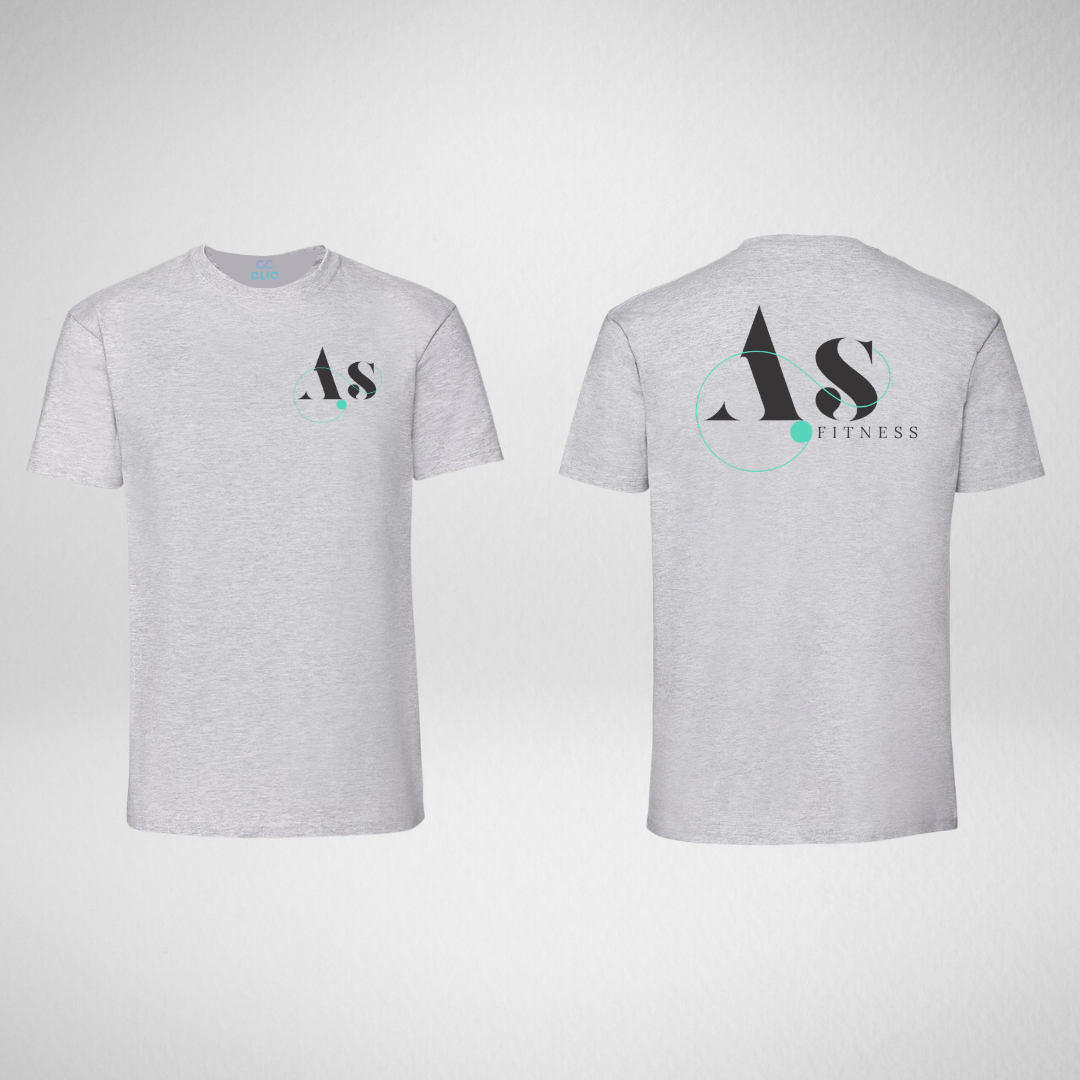 AS Fitness Heather Grey Cotton T-shirt