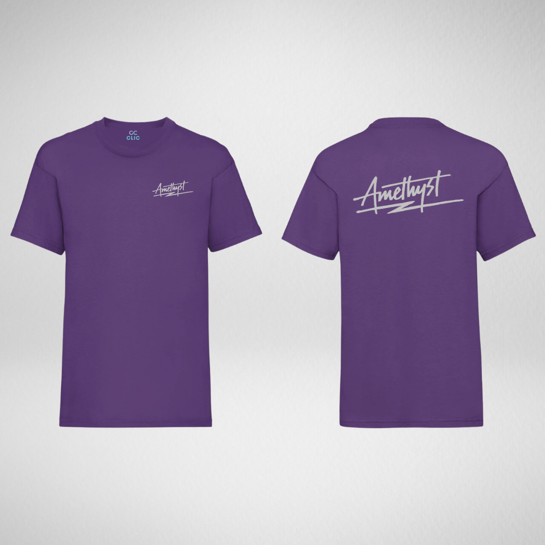 Amethyst Dance Pembrokeshire Purple Cotton T-shirt