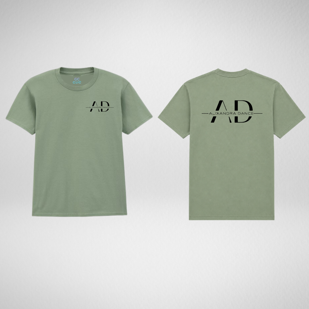 Alixandra Dance Sage Cotton T-shirt