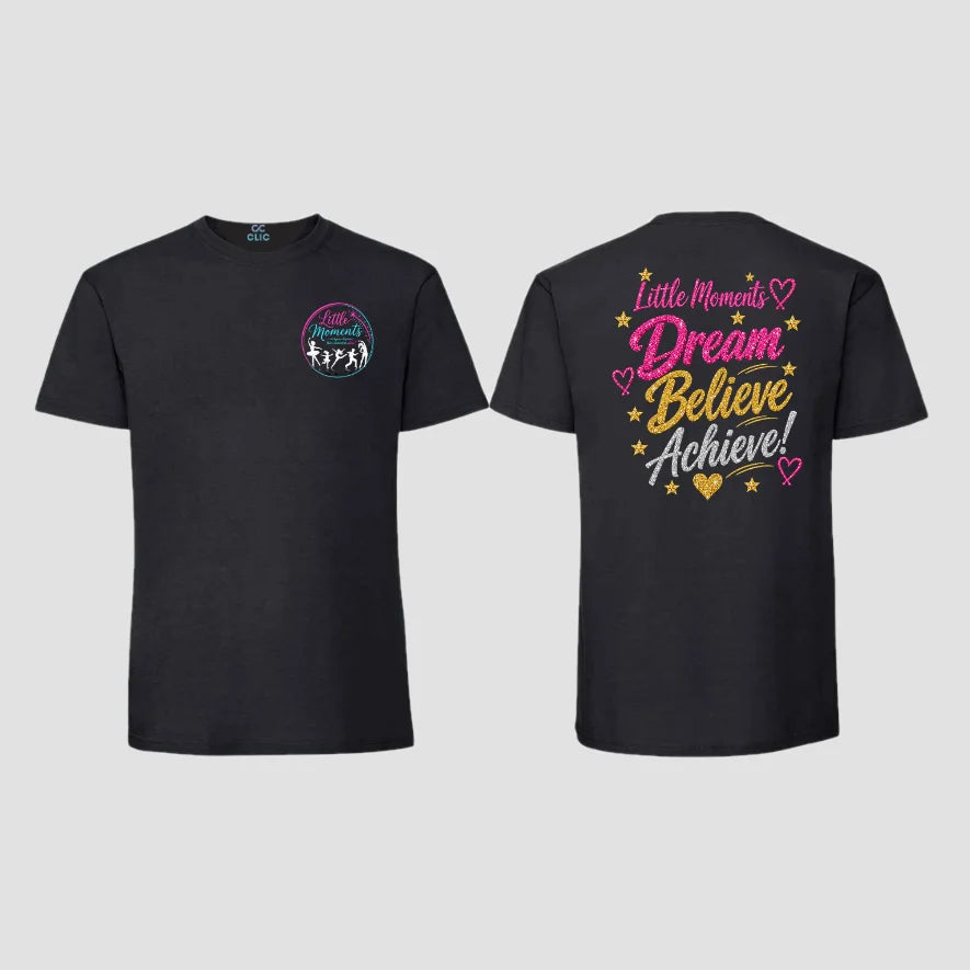 Little Moments Show Black Cotton T-shirt