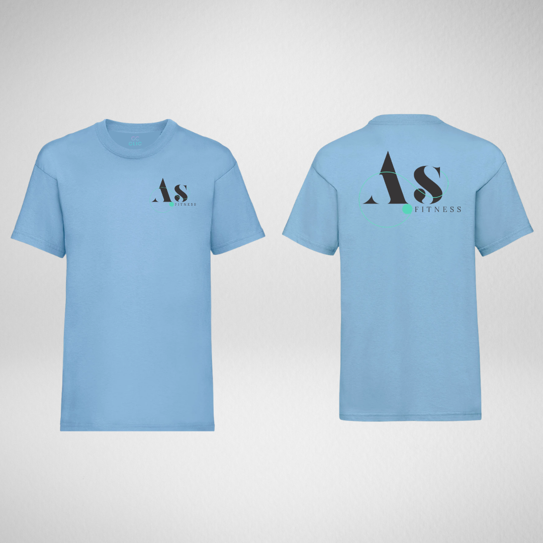 AS Fitness Sky Blue Cotton T-shirt