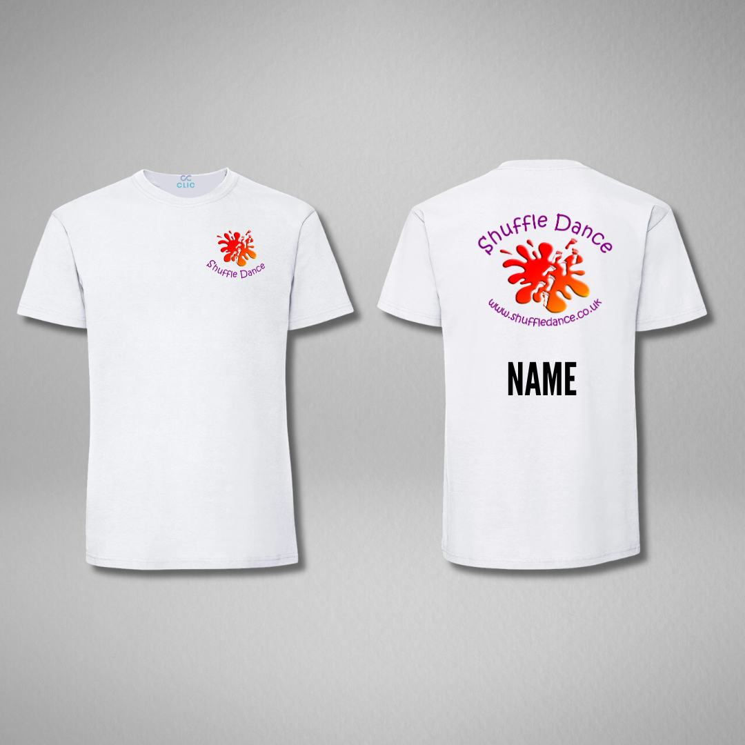 Shuffle Dance White Cotton T-shirt