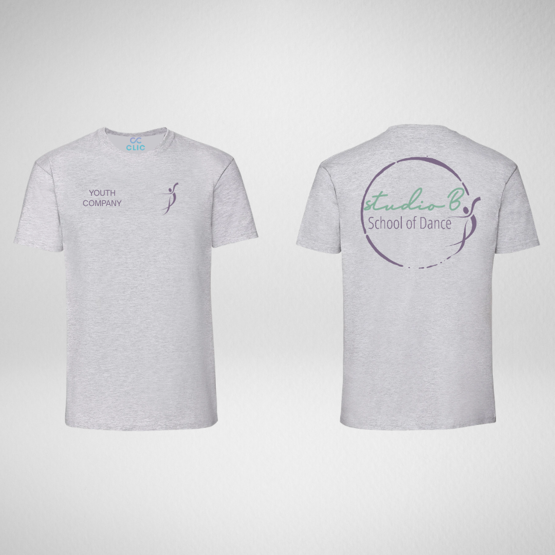 Studio B School of Dance Youth Company Grey Cotton T-Shirt