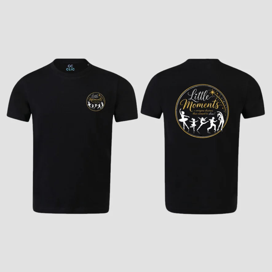 Little Moments Gold Black Premium Stretch T-Shirt