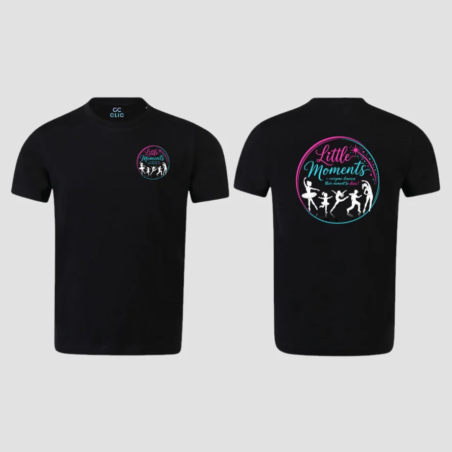 Little Moments Pink Black Premium Stretch T-Shirt
