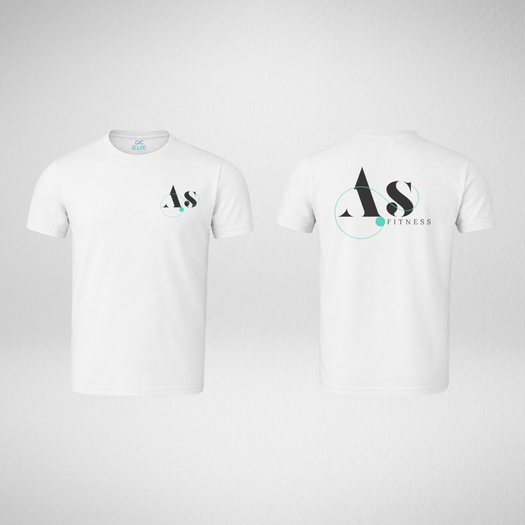 AS Fitness White Premium Stretch T-Shirt