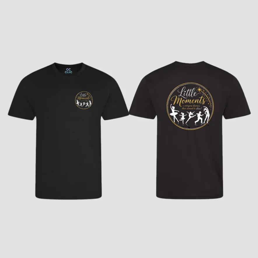 Little Moments Gold Black Dri Fit T-shirt