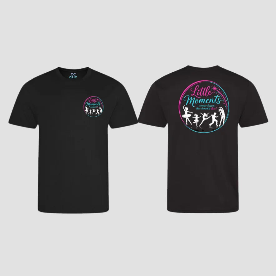 Little Moments Pink Black Dri Fit T-shirt