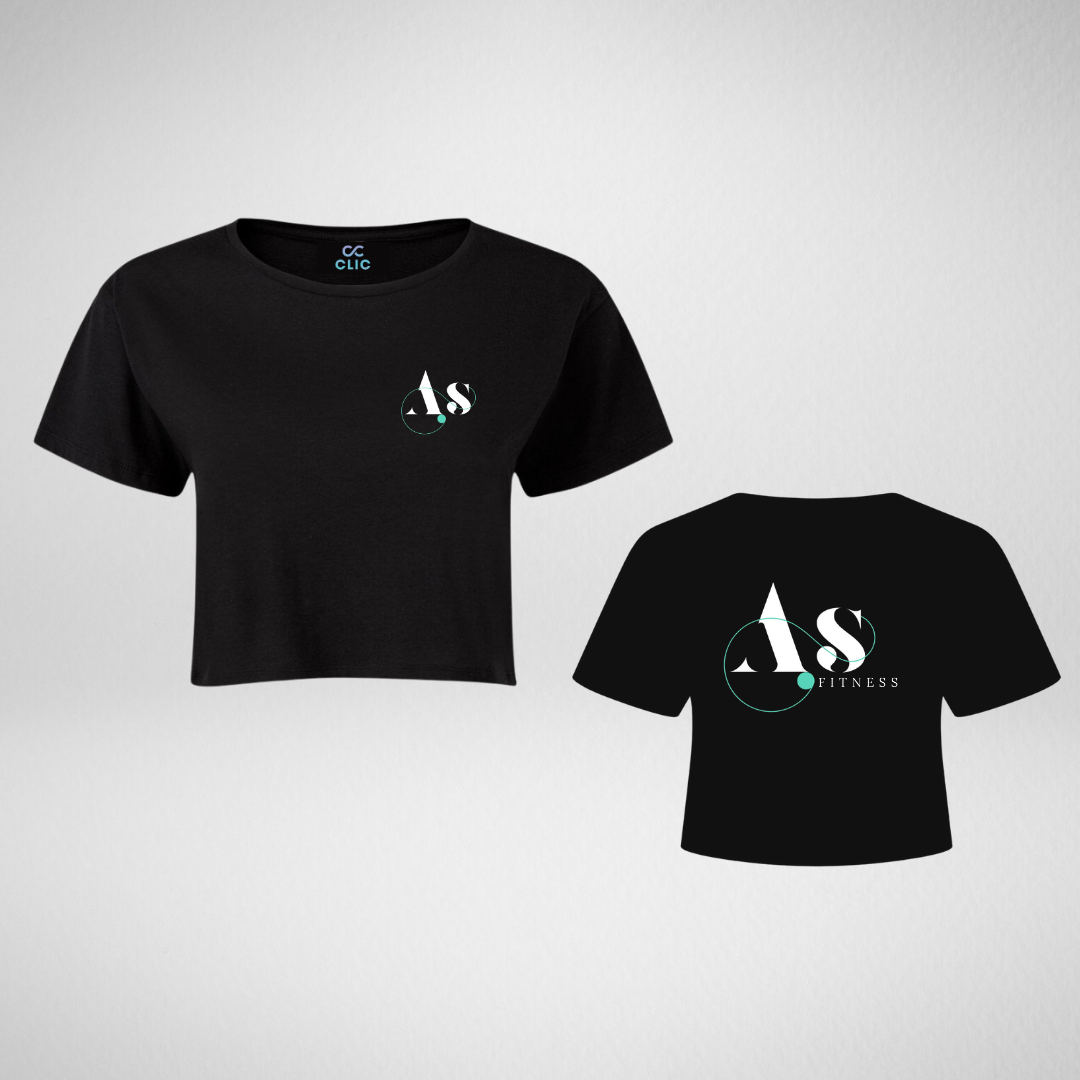 AS Fitness Black Cropped T-shirt