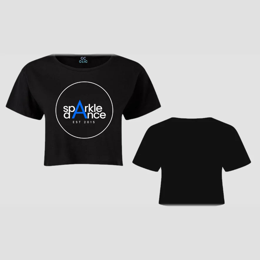 Sparkle Dance Studios Blue Cropped T-shirt