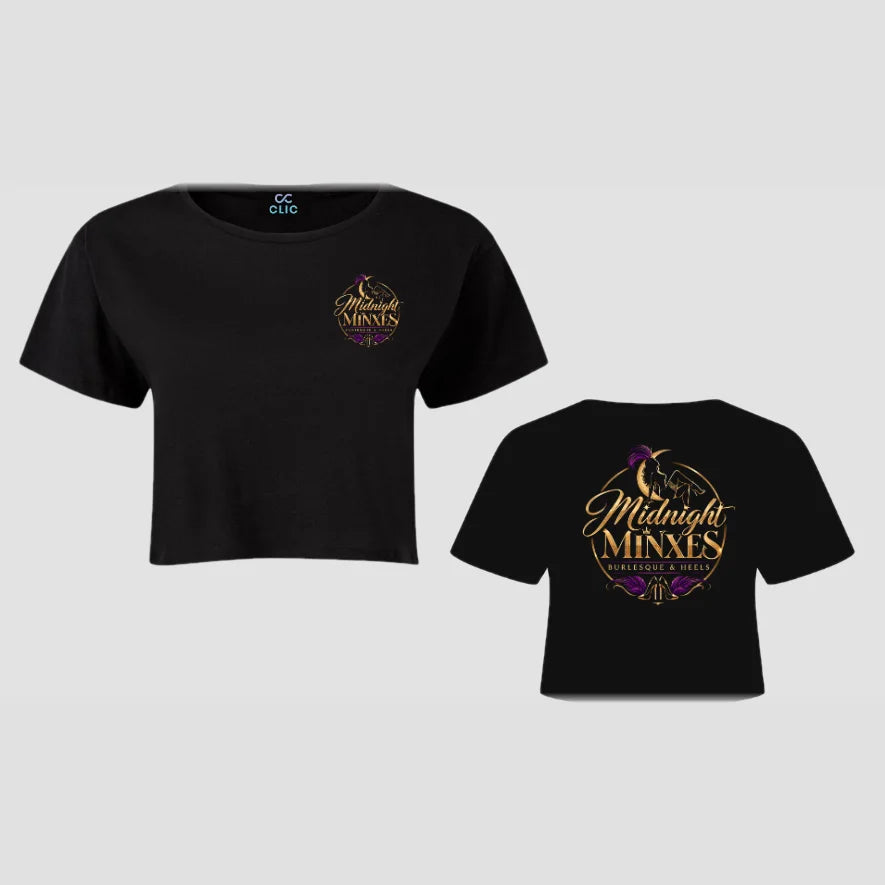 Midnight Minxes Burlesque and Heels Cropped T-shirt