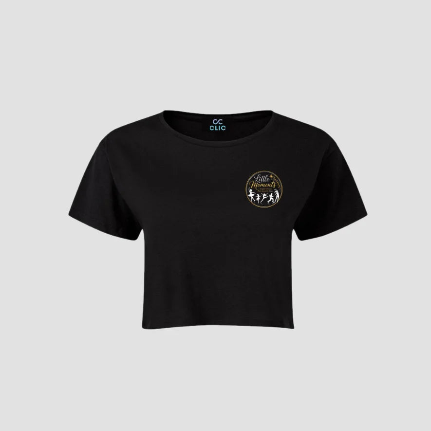 Little Moments Gold Black Cropped T-shirt