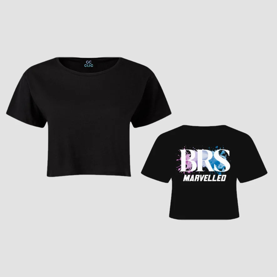 BRS-Dance Ltd Marvelled Black Cropped T-shirt