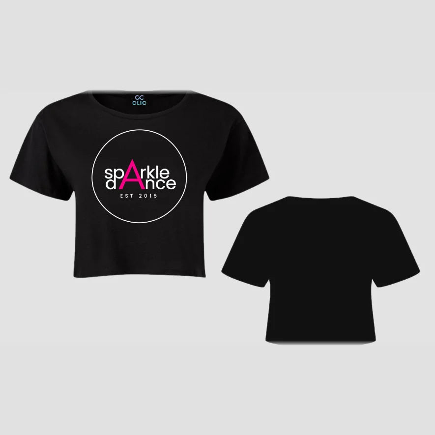 Sparkle Dance Studios Pink Cropped T-shirt