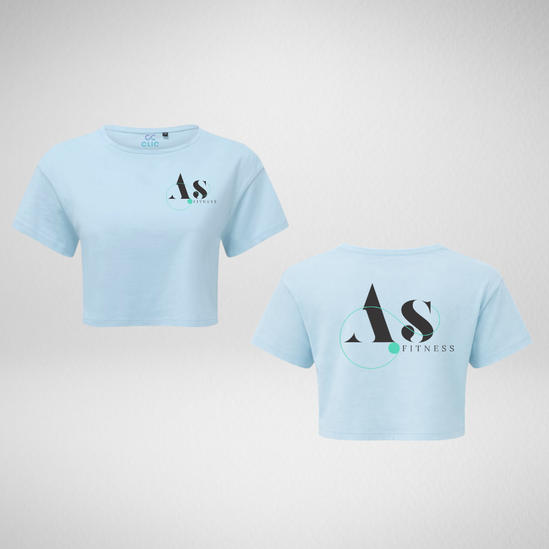 AS Fitness Sky Blue Cropped T-shirt