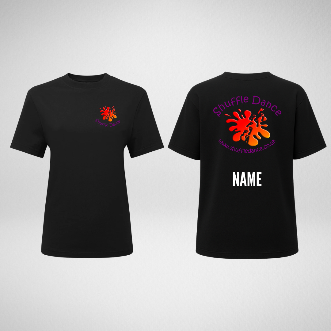 Shuffle Dance Black Boxy T-Shirt